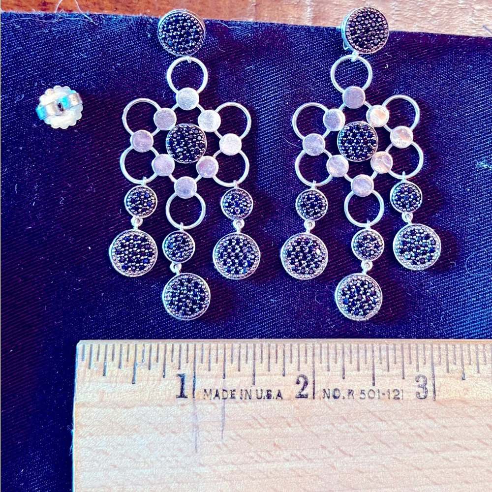 JOHN HARDY Black Sapphire Chandelier Drop Earrings